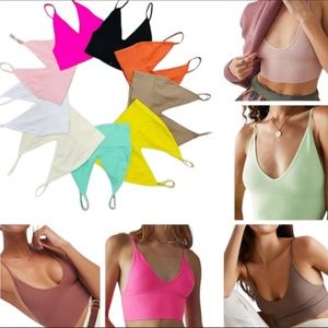 Intimately Free People Ali low back seamless bra in white M/L